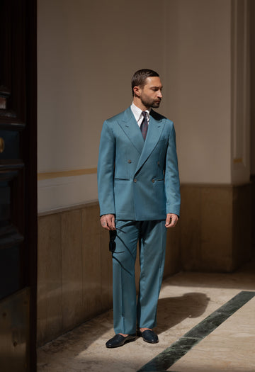 Abito “Seoul” cobalto spigato