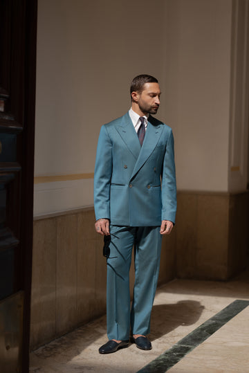 Abito “Seoul” cobalto spigato