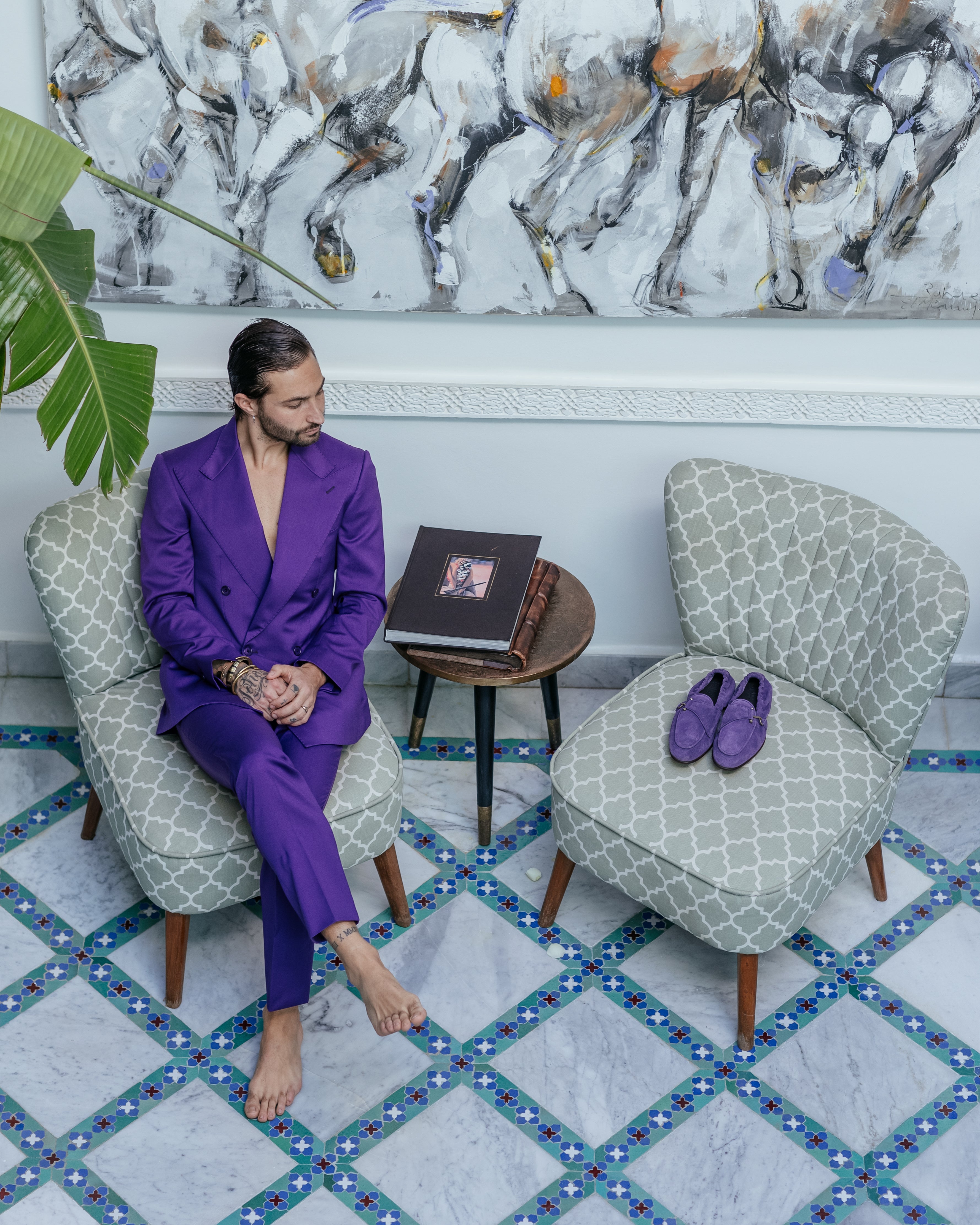 Abito doppiopetto “Deep Purple”