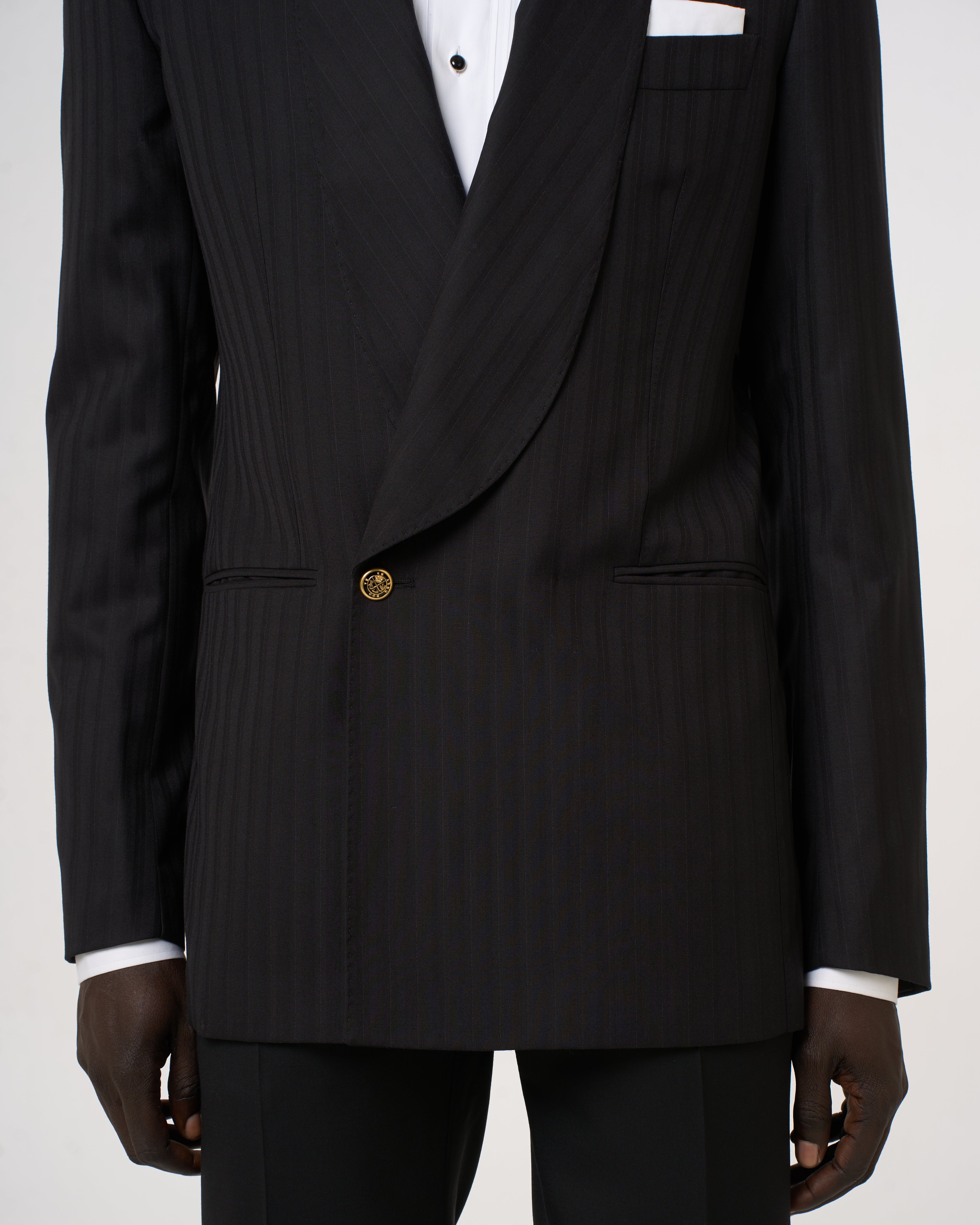 Giacca Smoking Doppiopetto Collo Sciallato, Target Élite Nero