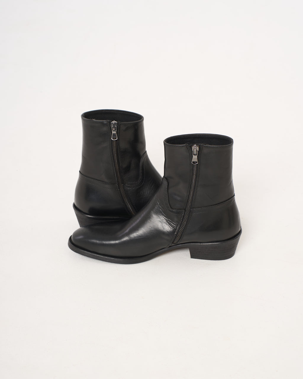 Stivale in pelle di vitello nero