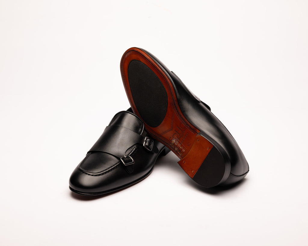 Mocassino Double-Monk con cucitura a vaschetta