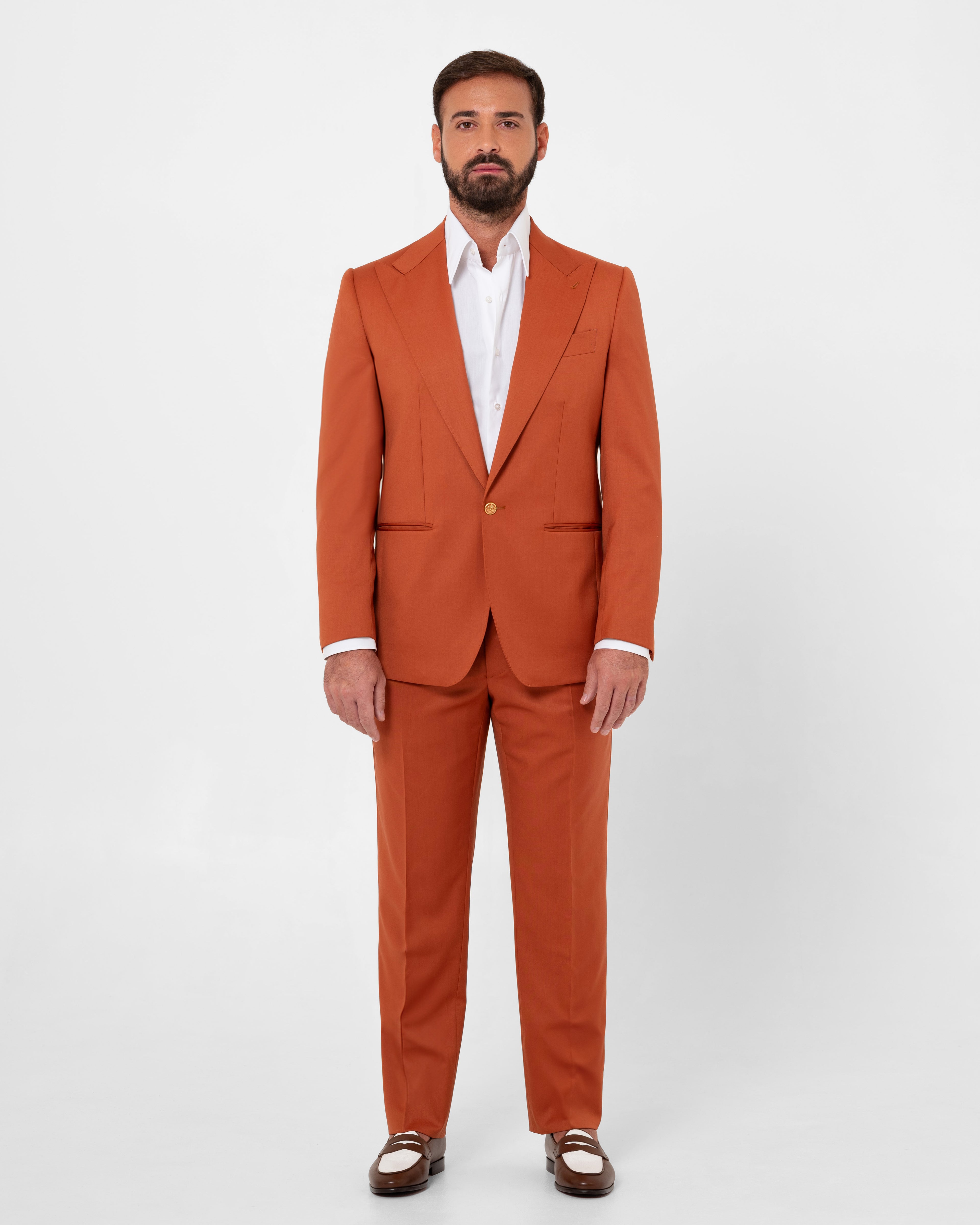 ABITO NAPOLI CON MONOPETTO 1 BOTTONE CARAMEL