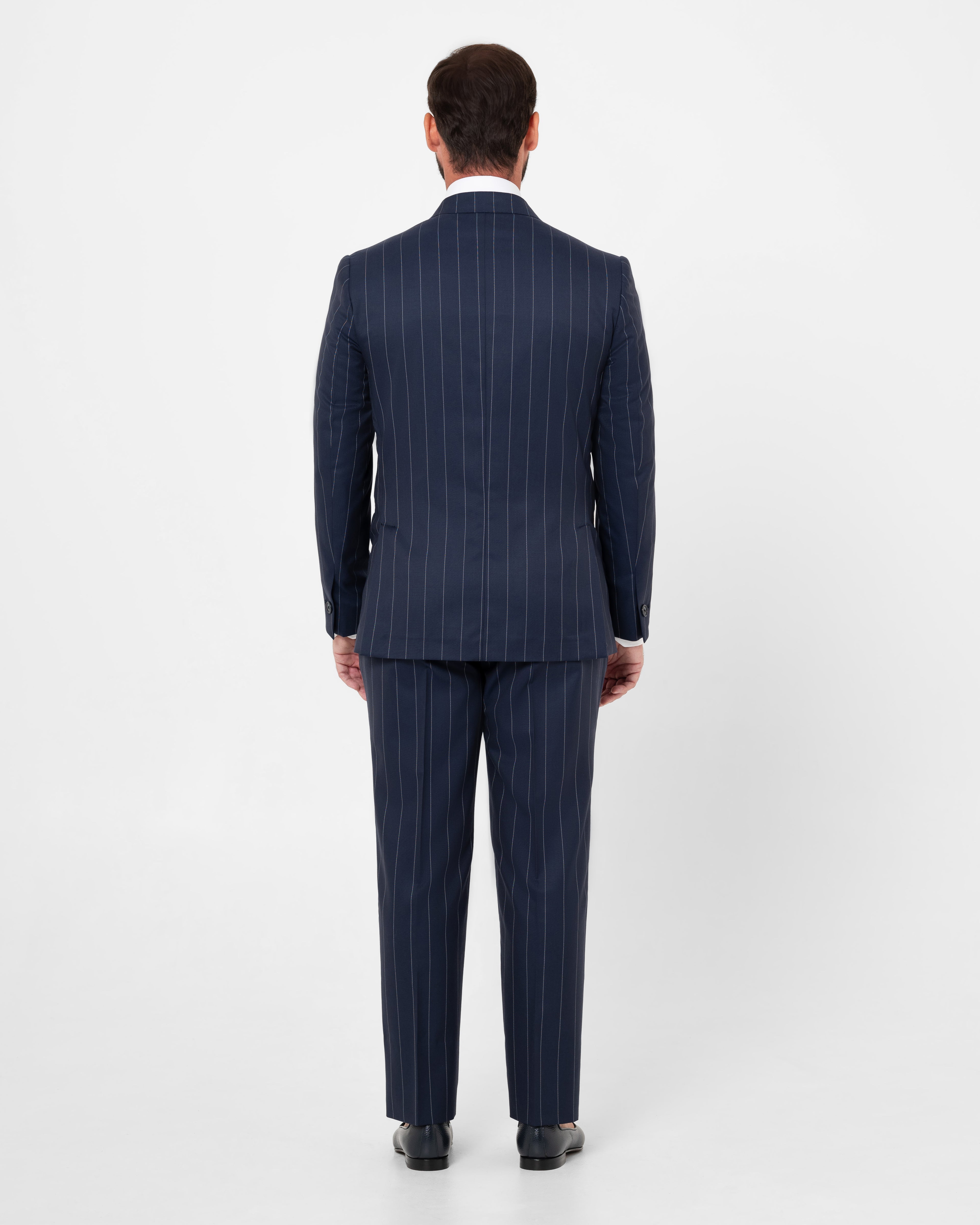 ABITO LONDON GESSATO BLU