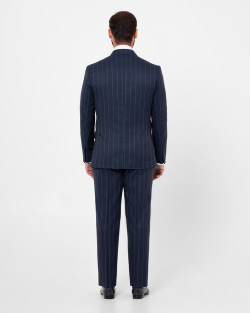 ABITO LONDON GESSATO BLU
