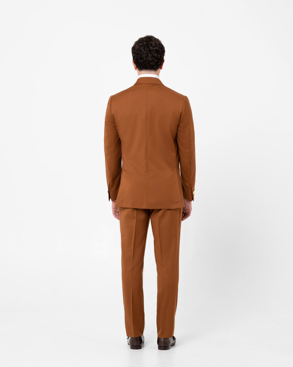 ABITO NAPOLI CON MONOPETTO 1 BOTTONE TABACCO