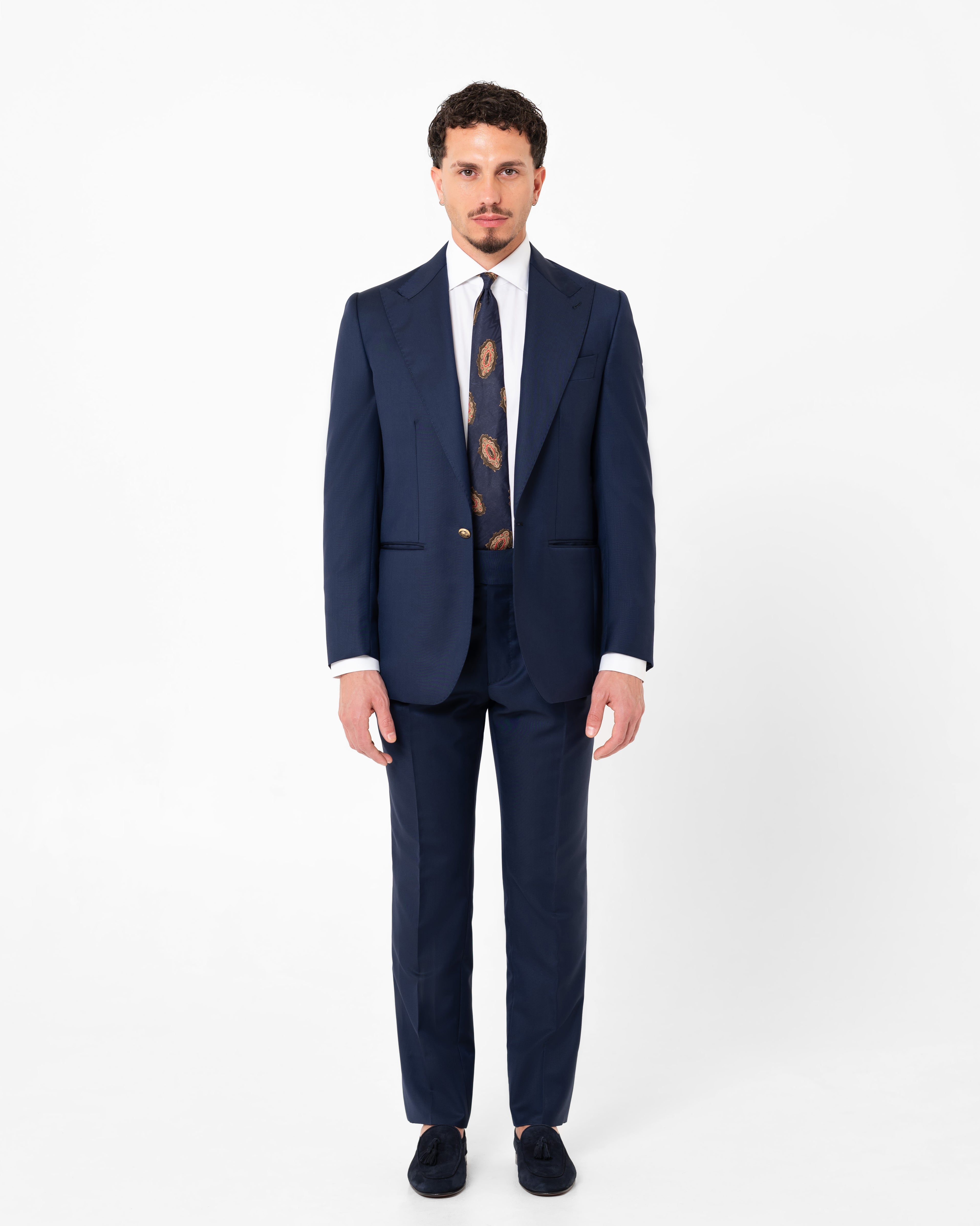 ABITO NAPOLI CON MONOPETTO 1 BOTTONE BLU OCEAN