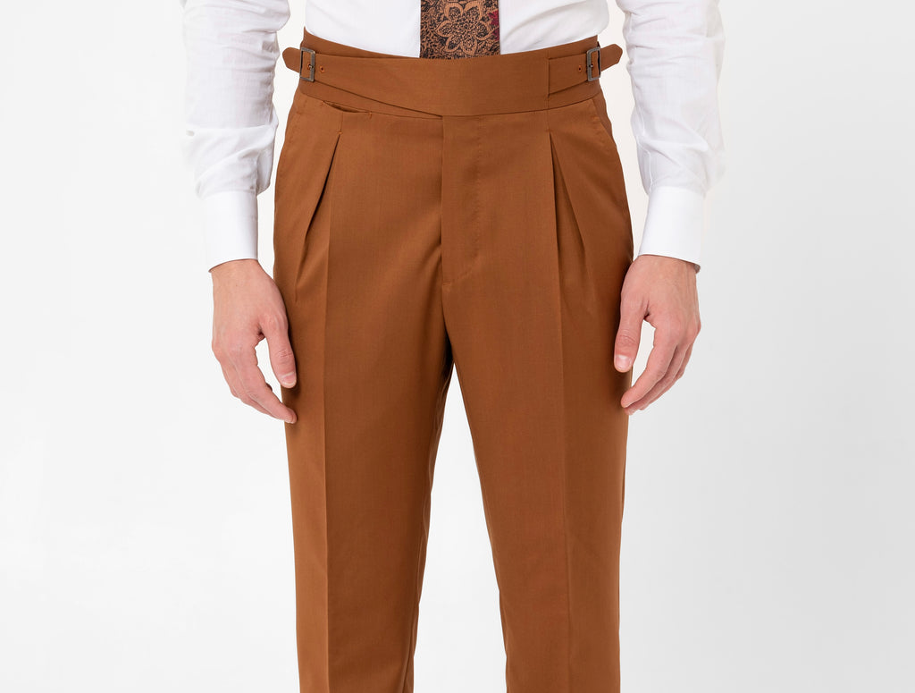 ABITO NAPOLI CON MONOPETTO 1 BOTTONE TABACCO