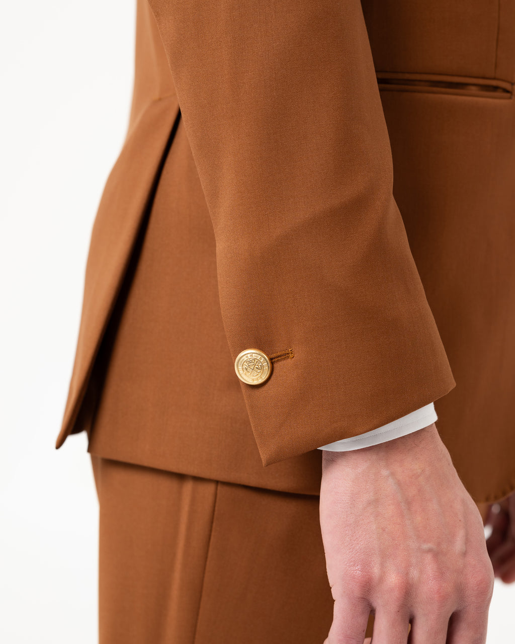 ABITO NAPOLI CON MONOPETTO 1 BOTTONE TABACCO