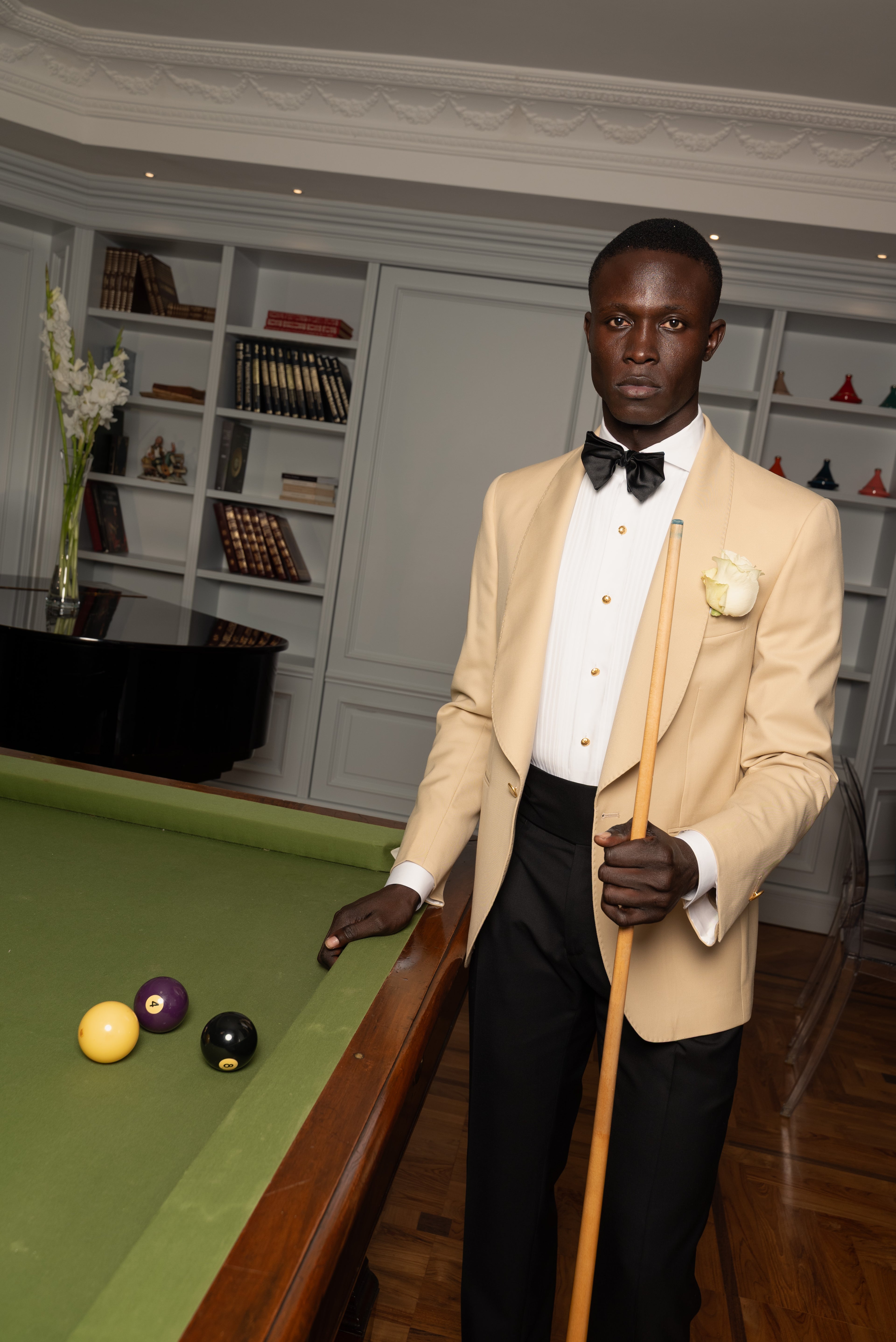 Giacca Smoking Monopetto Collo Sciallato City of London Beige