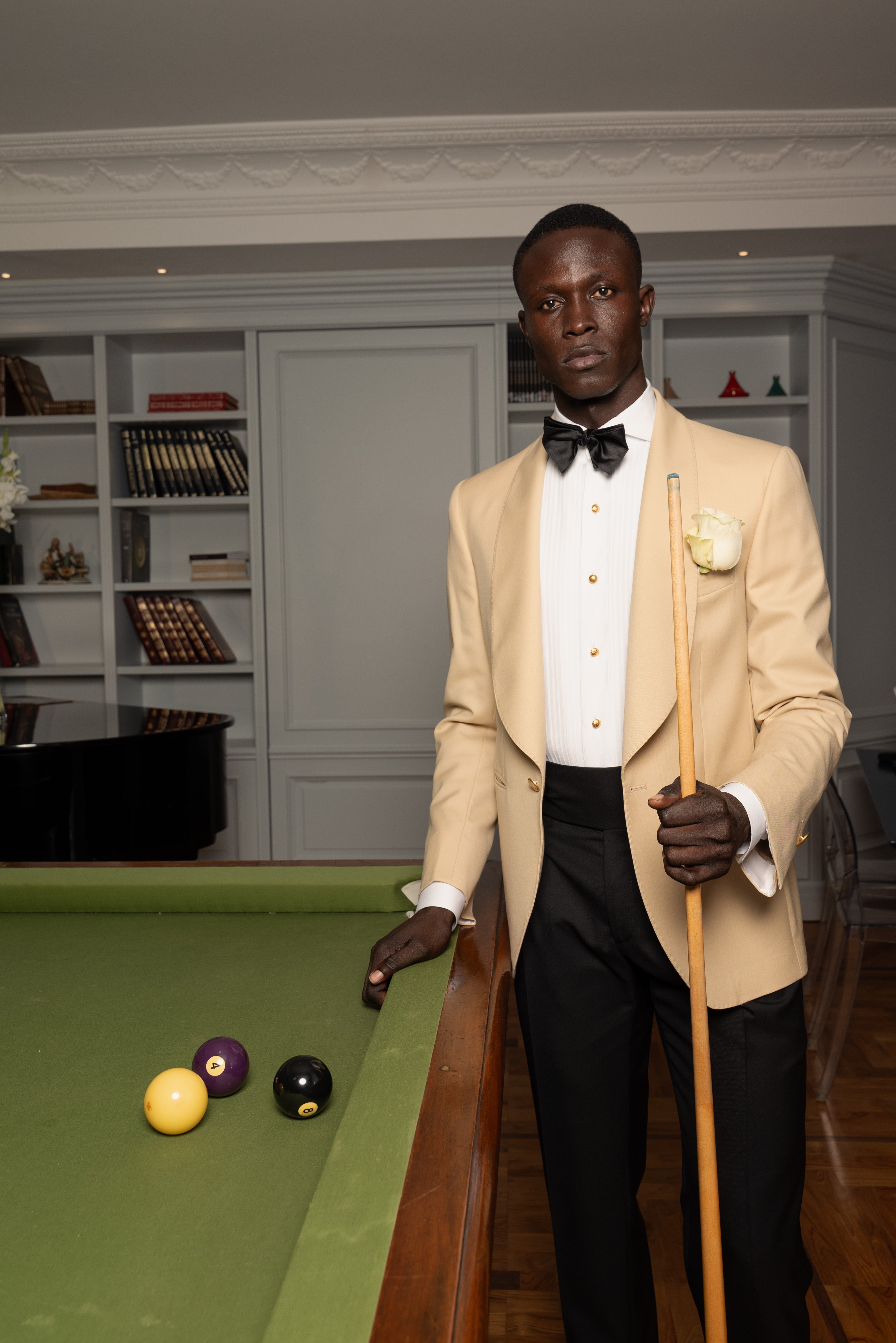 Giacca Smoking Monopetto Collo Sciallato City of London Beige