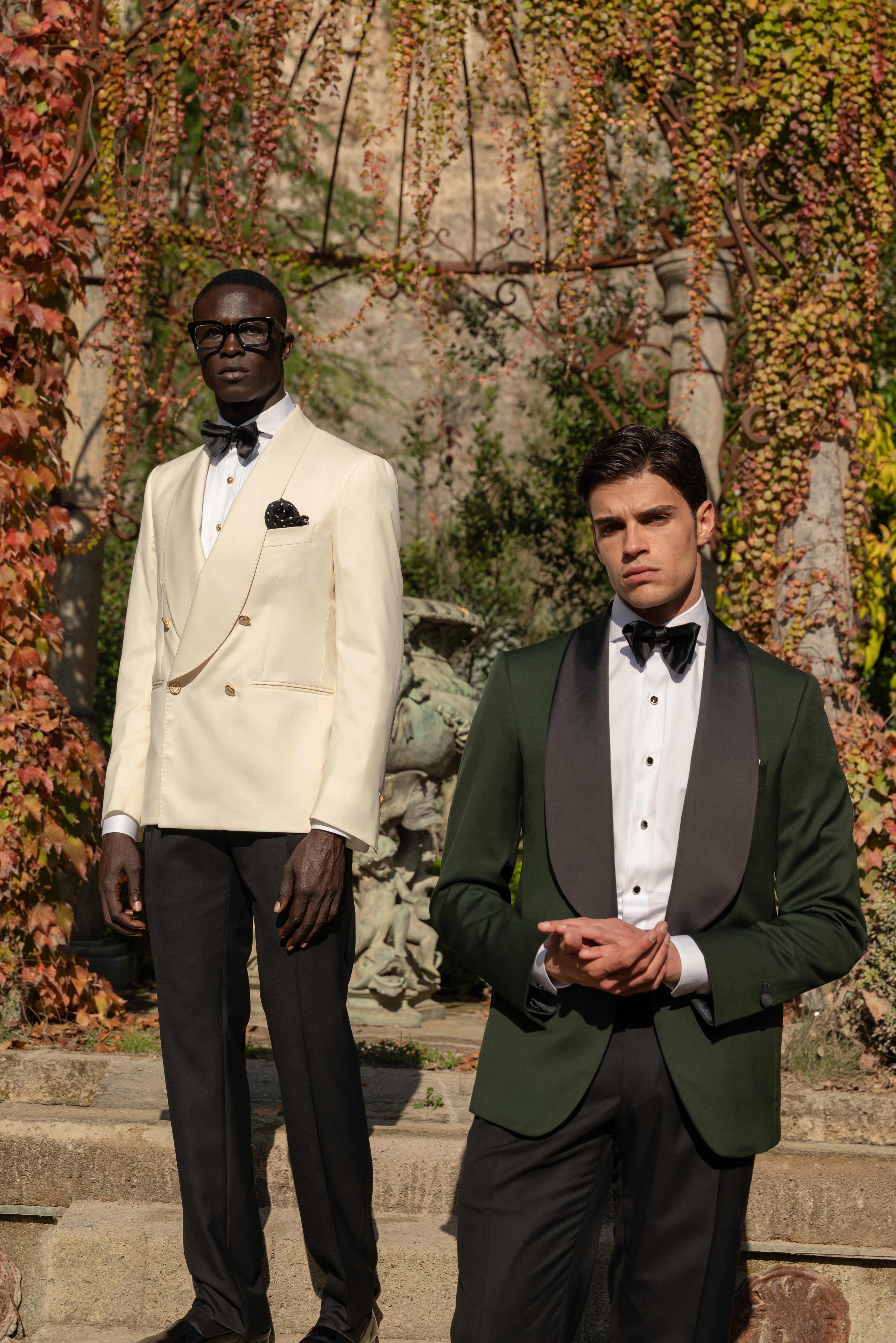 Giacca Smoking  Monopetto Collo Sciallato Sapphire Bosco