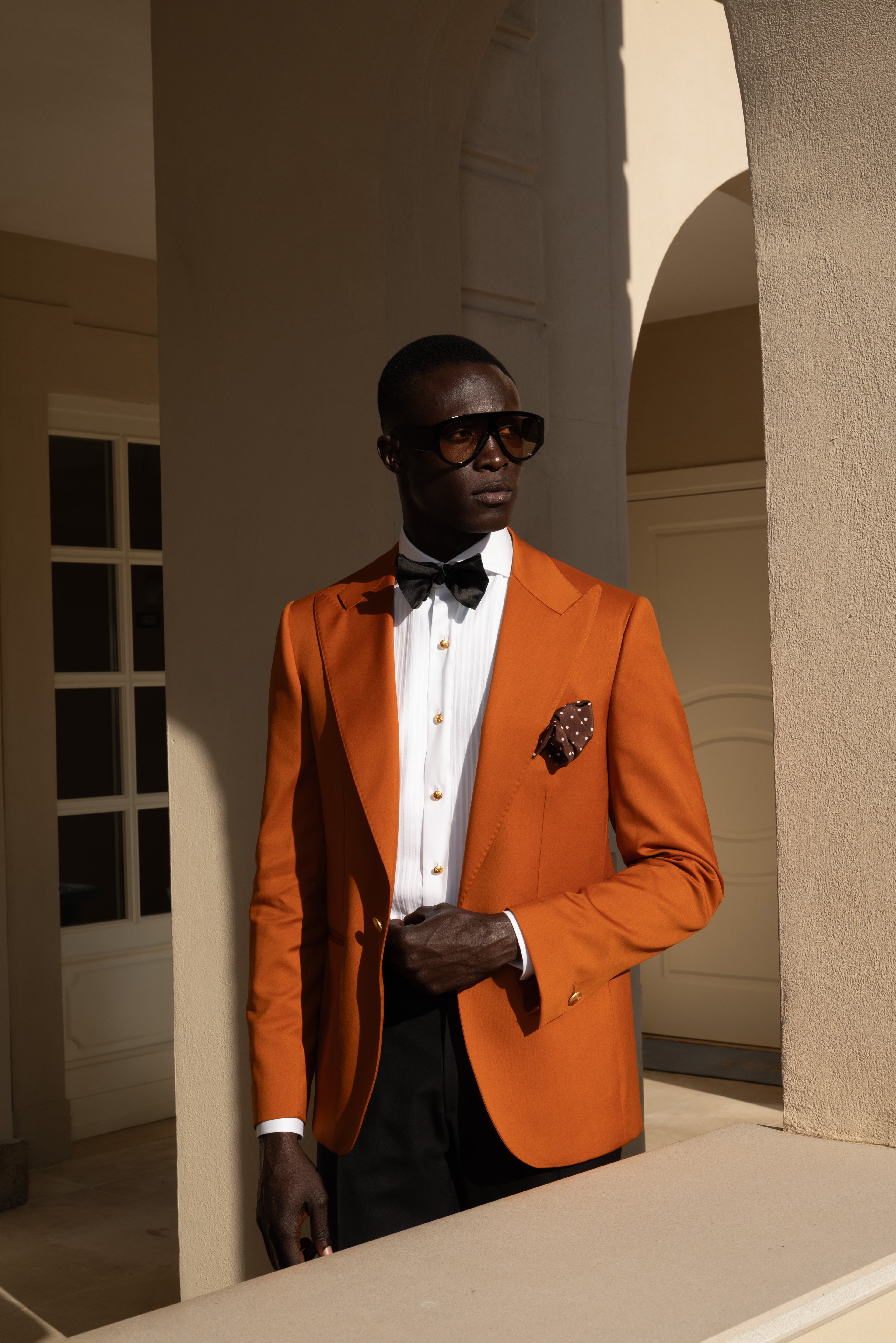 Giacca Monopetto Bavero a Lancia Sapphire Terra di Siena