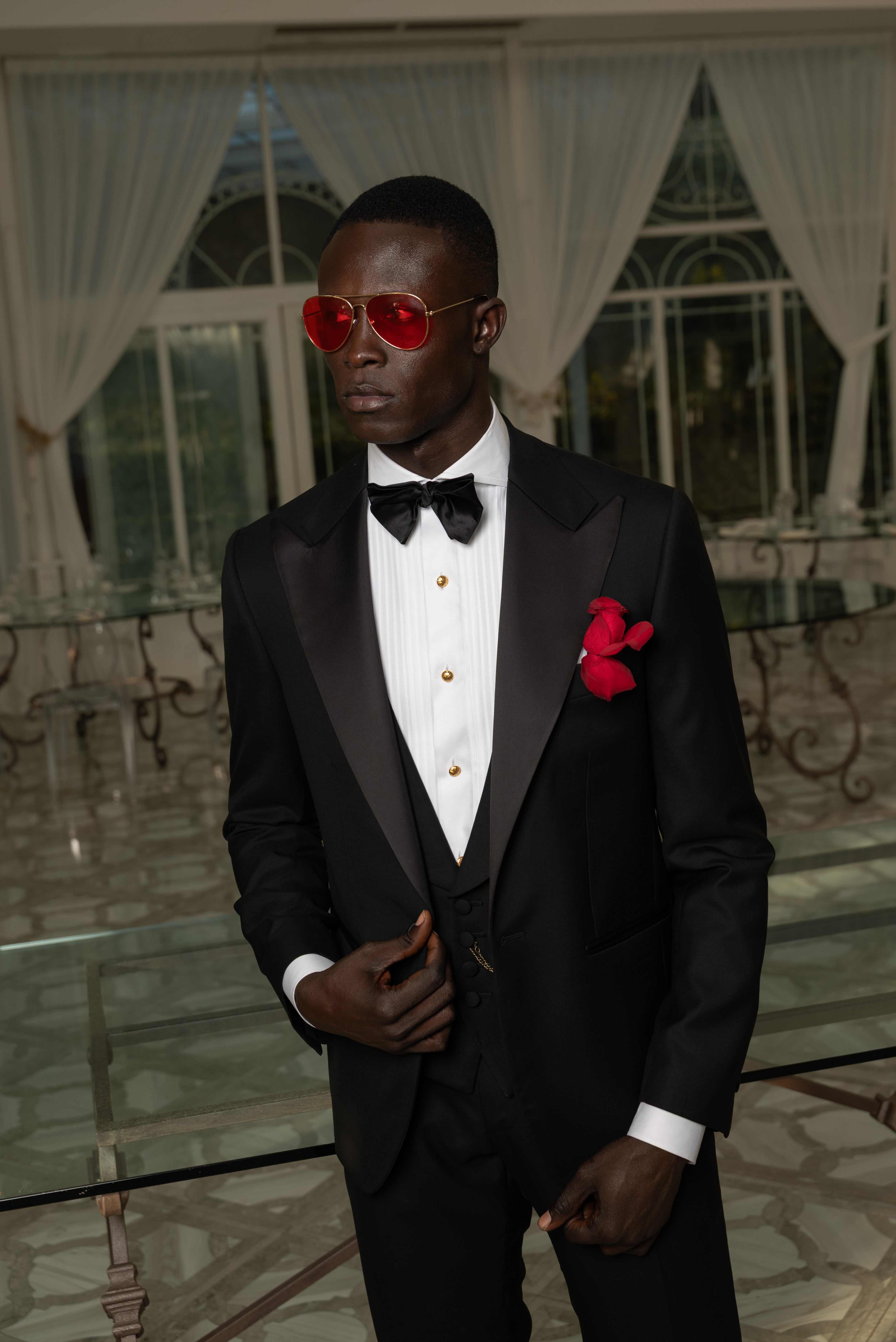 Smoking 3 Pezzi Bavero a Lancia Revenge Black