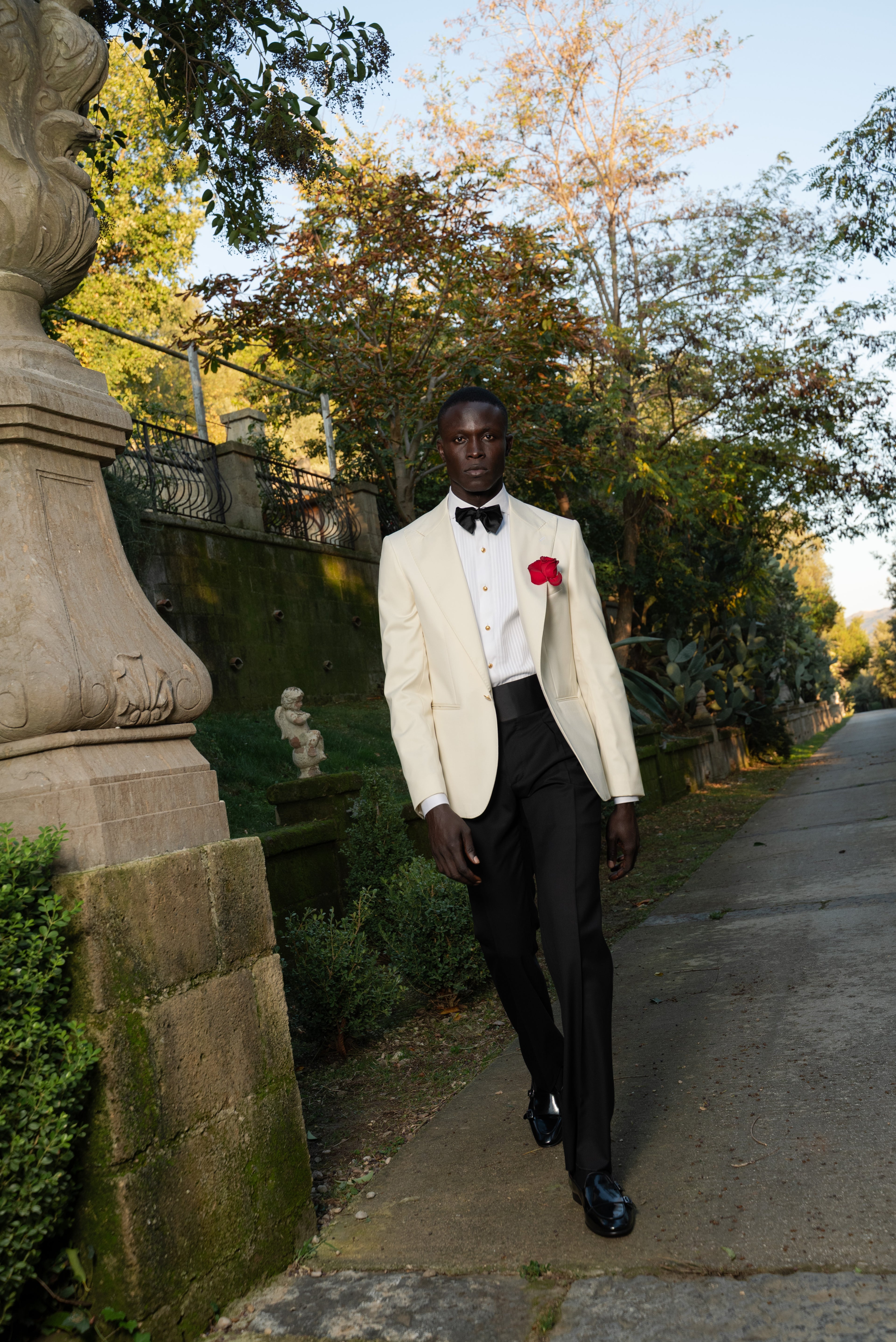 Giacca Monopetto Bavero a Lancia Sapphire Bianco