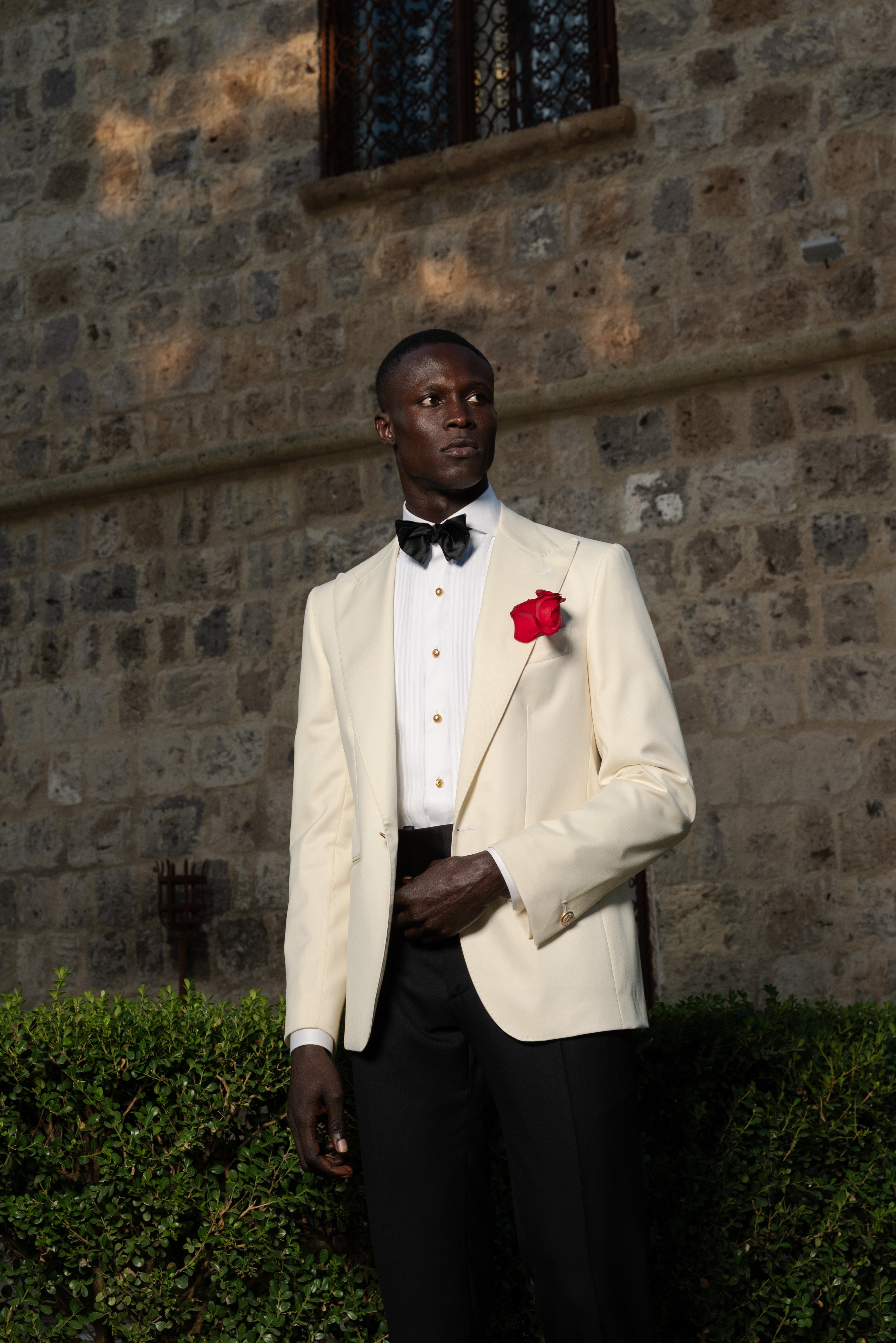 Giacca Monopetto Bavero a Lancia Sapphire Bianco