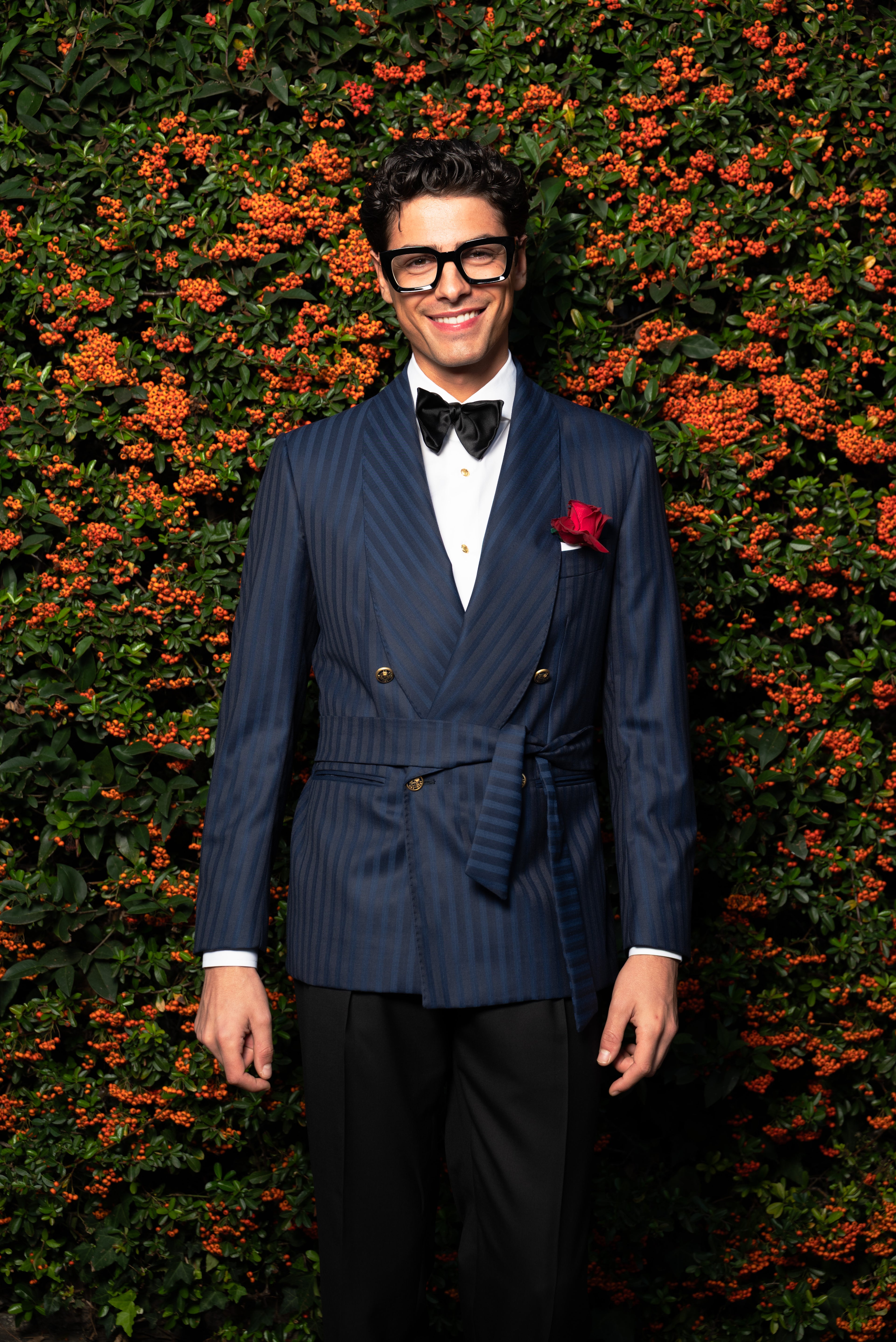 Giacca Smoking Doppiopetto Collo Sciallato Target Élite Blu