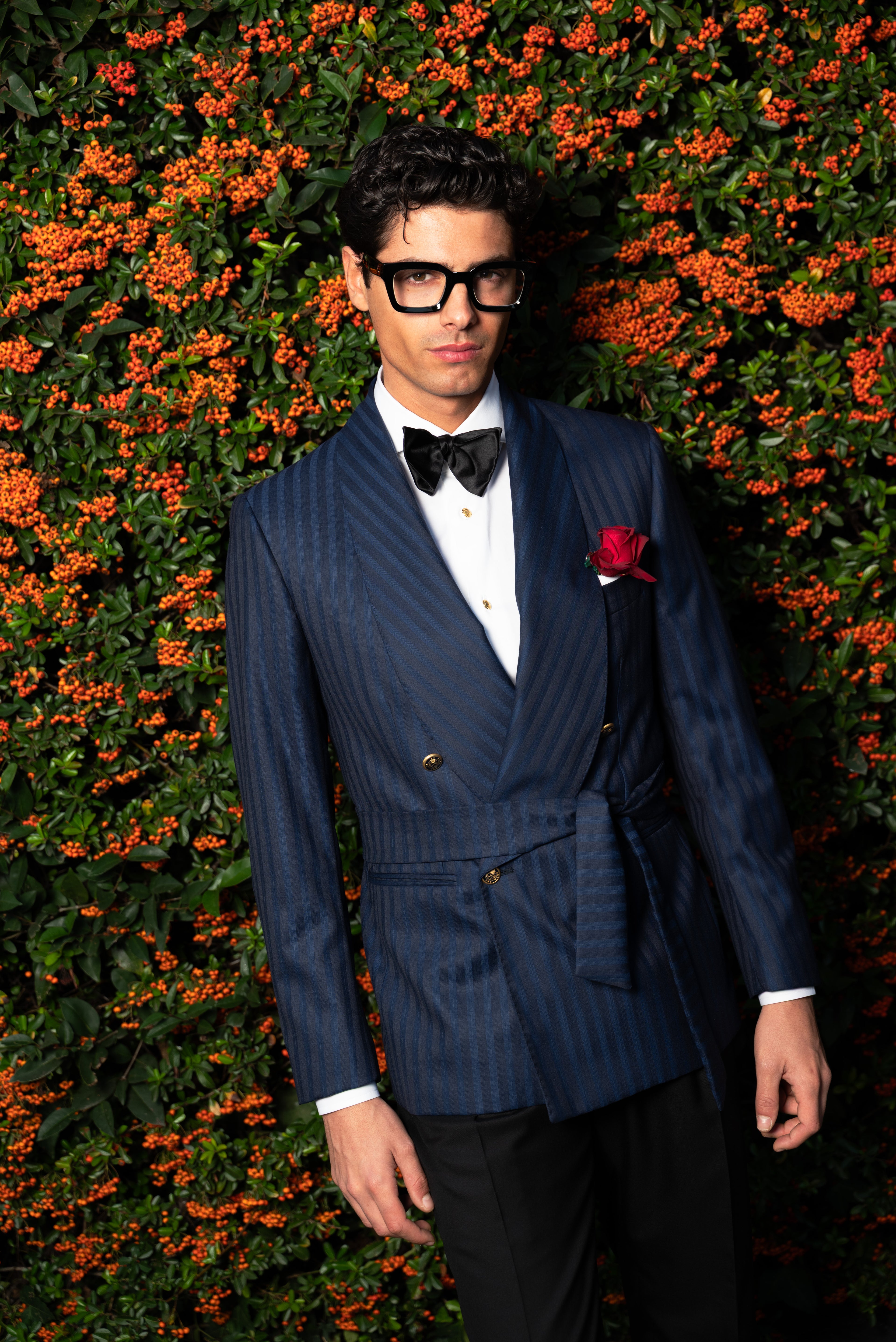 Giacca Smoking Doppiopetto Collo Sciallato Target Élite Blu