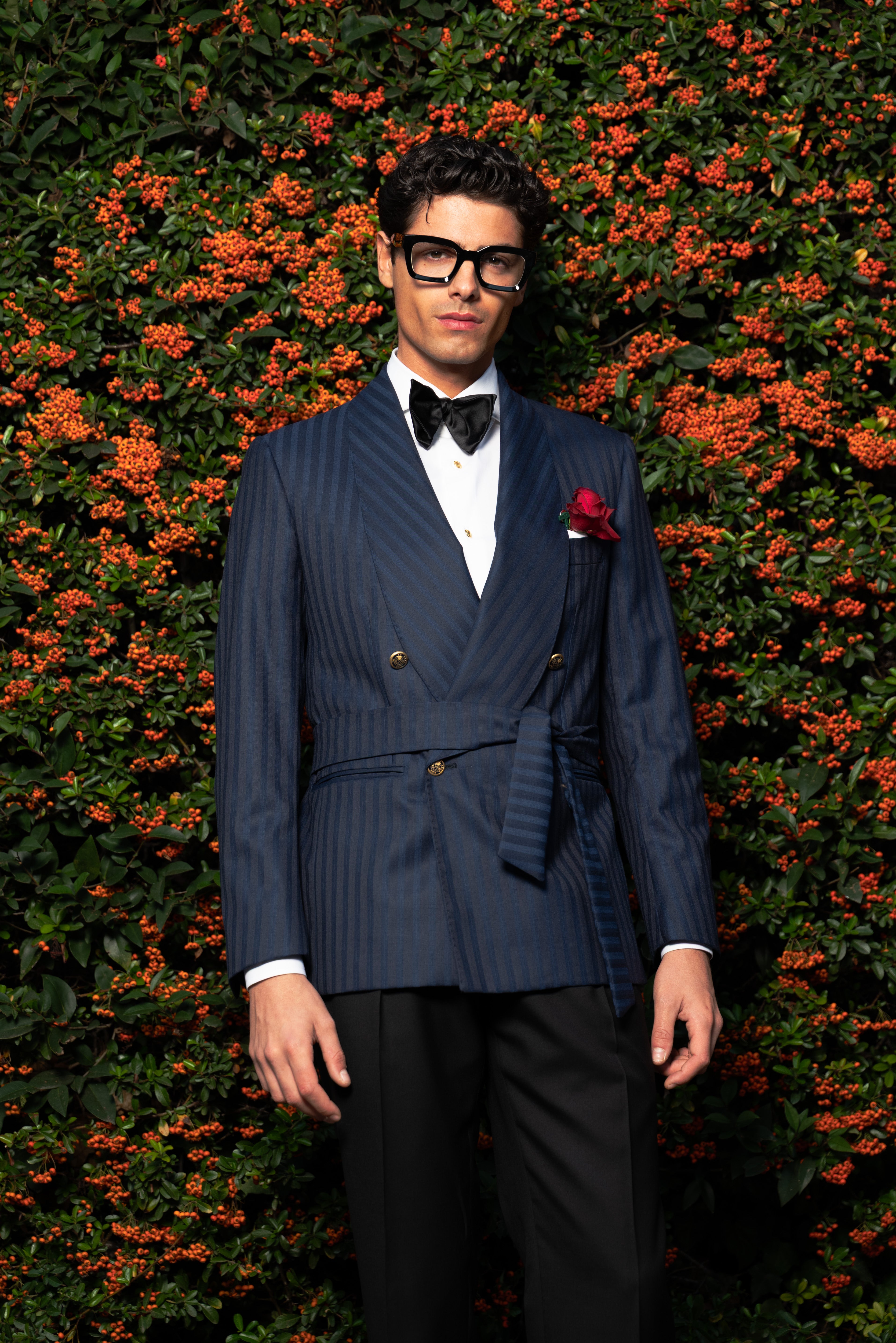 Giacca Smoking Doppiopetto Collo Sciallato Target Élite Blu