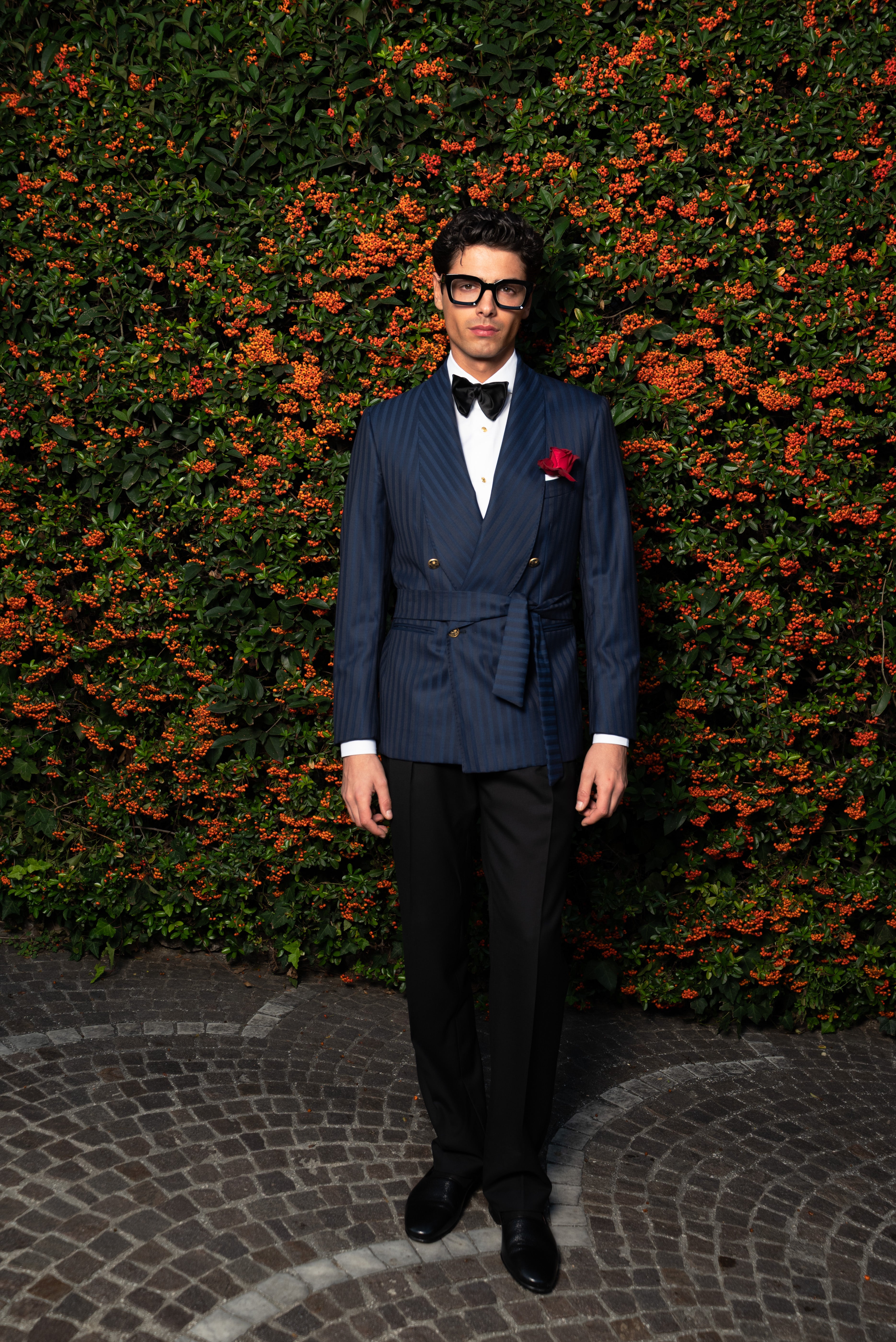 Giacca Smoking Doppiopetto Collo Sciallato Target Élite Blu