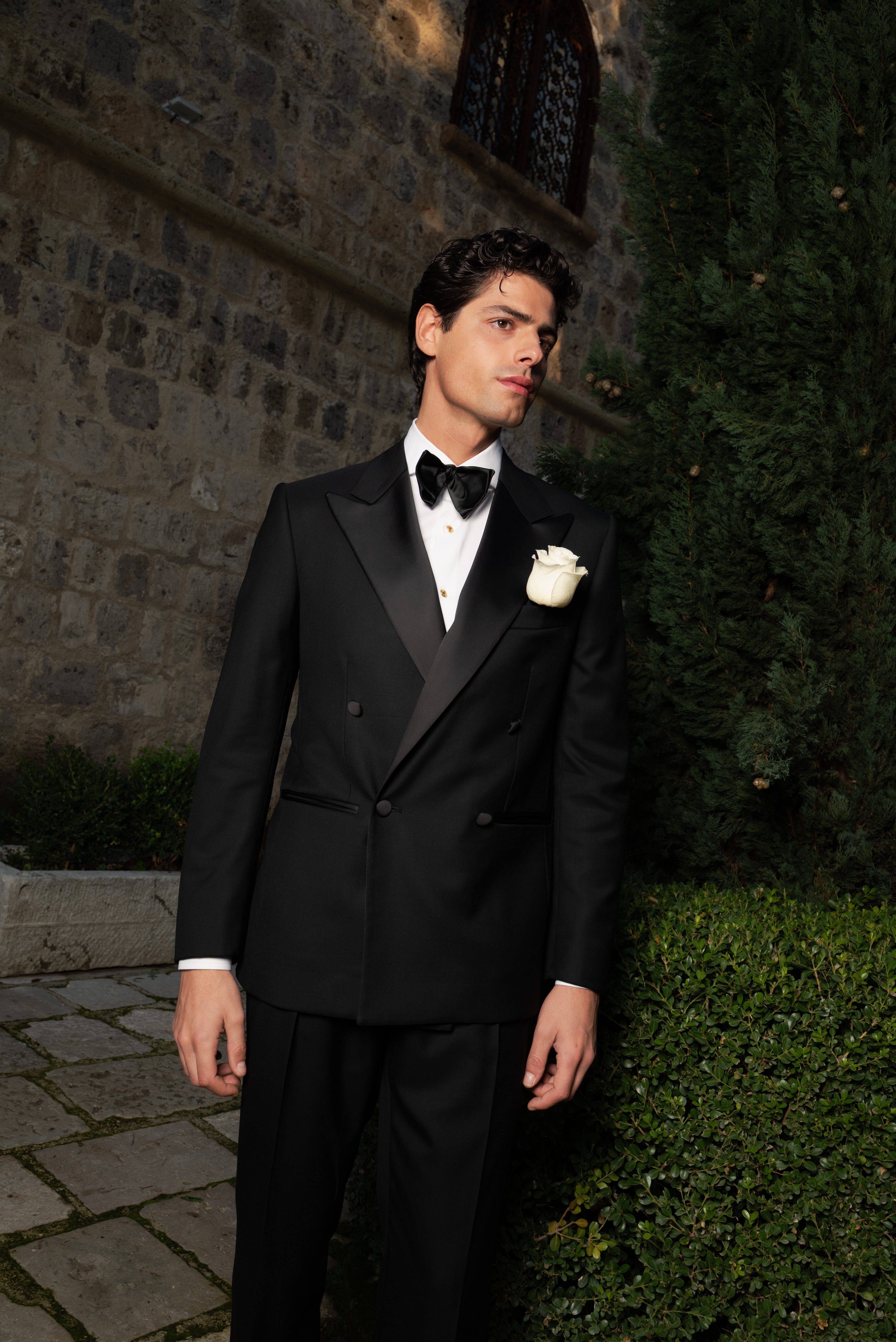 Giacca Smoking Doppiopetto Bavero a Lancia Revenge Black