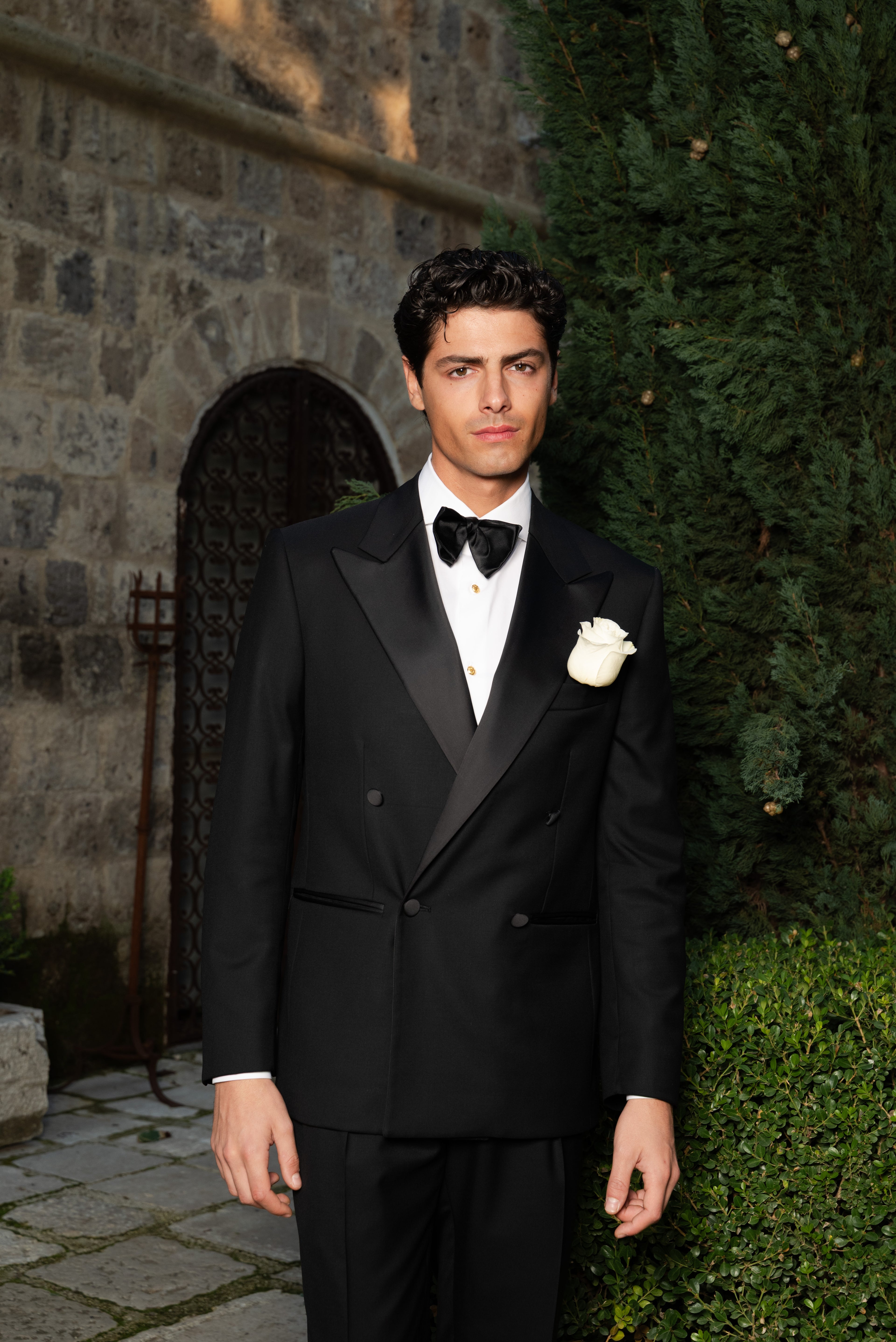 Giacca Smoking Doppiopetto Bavero a Lancia Revenge Black