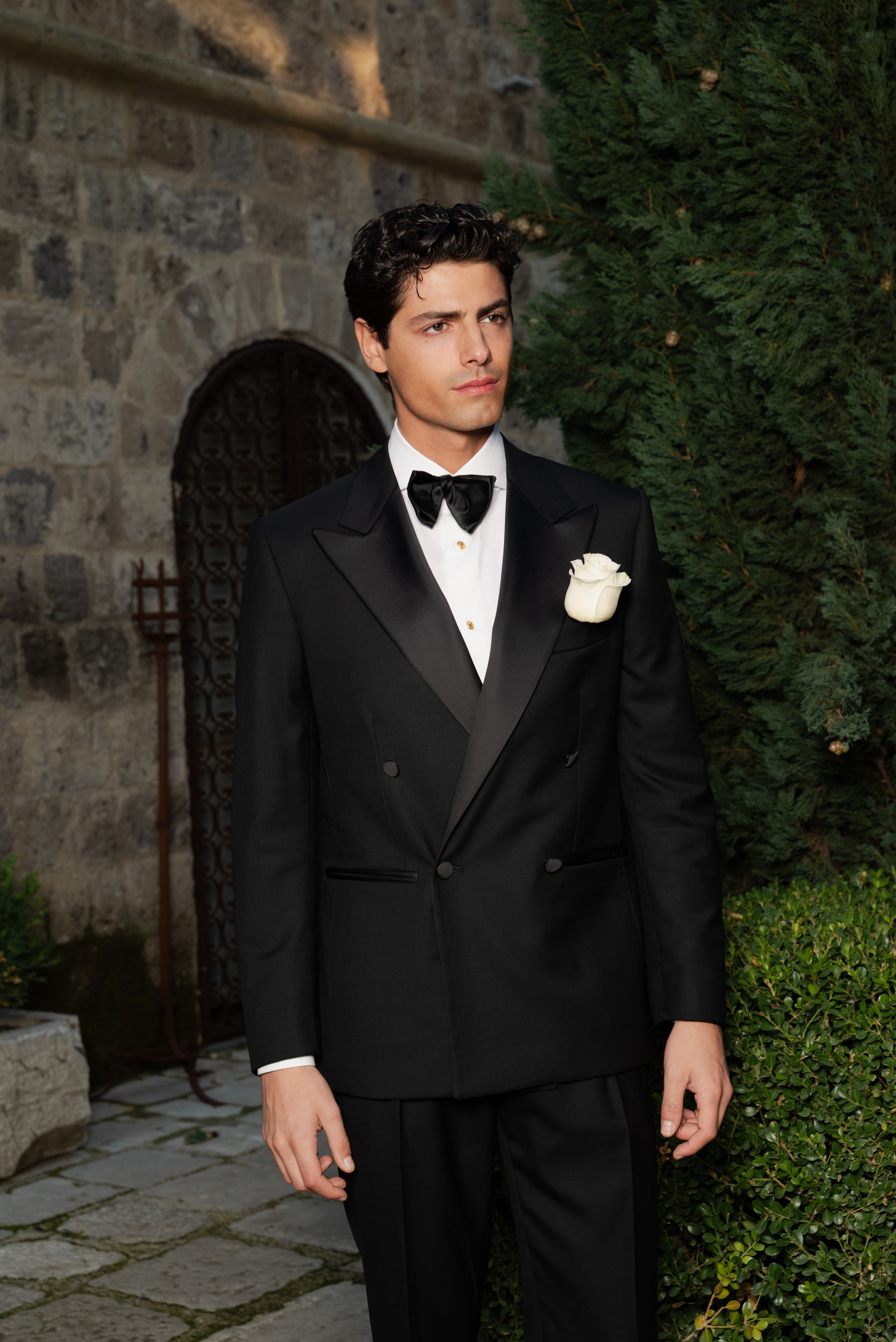 Giacca Smoking Doppiopetto Bavero a Lancia Revenge Black