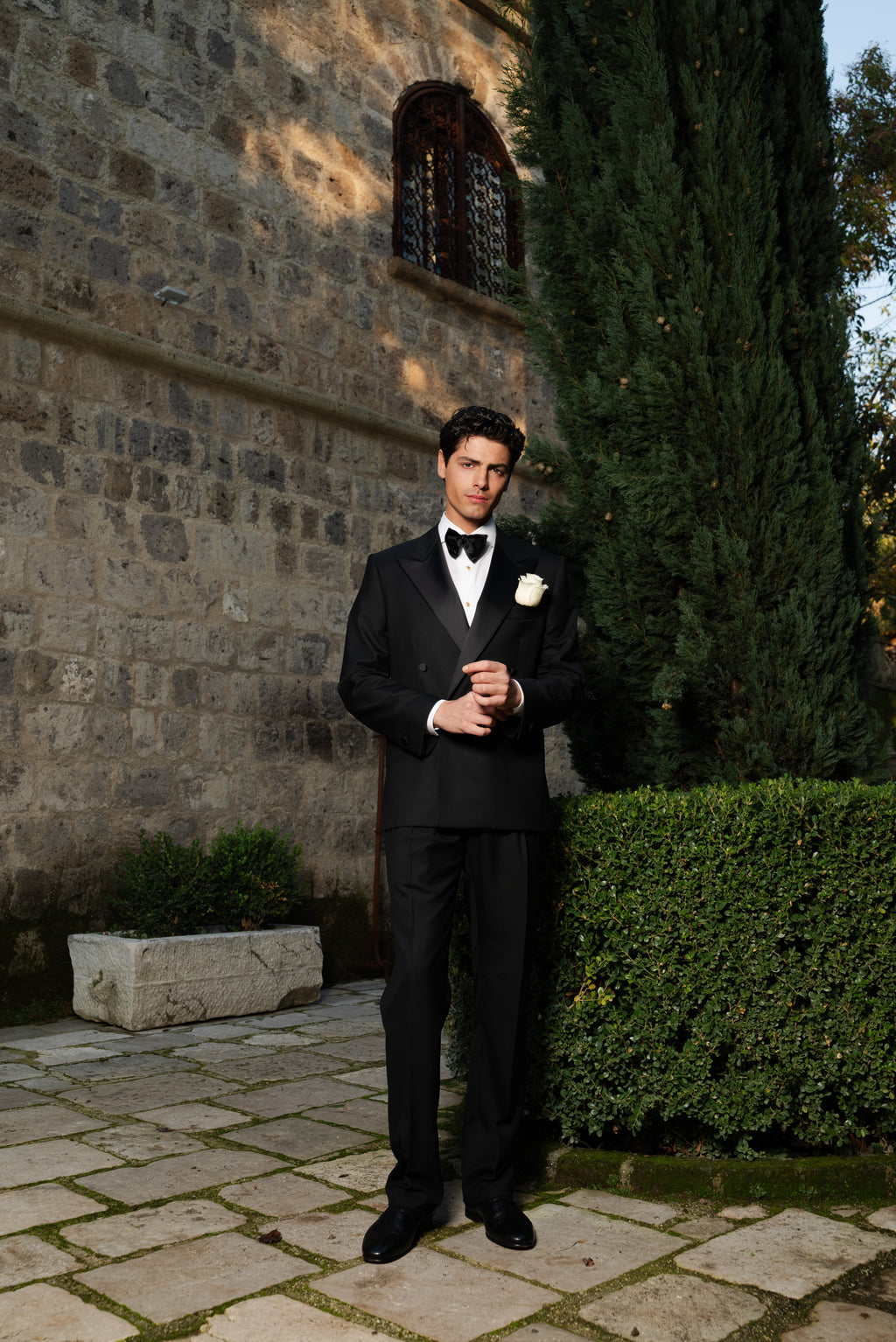 Giacca Smoking Doppiopetto Bavero a Lancia Revenge Black