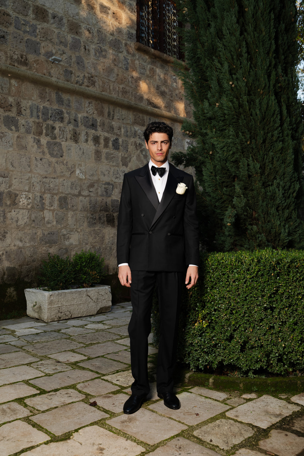 Giacca Smoking Doppiopetto Bavero a Lancia Revenge Black