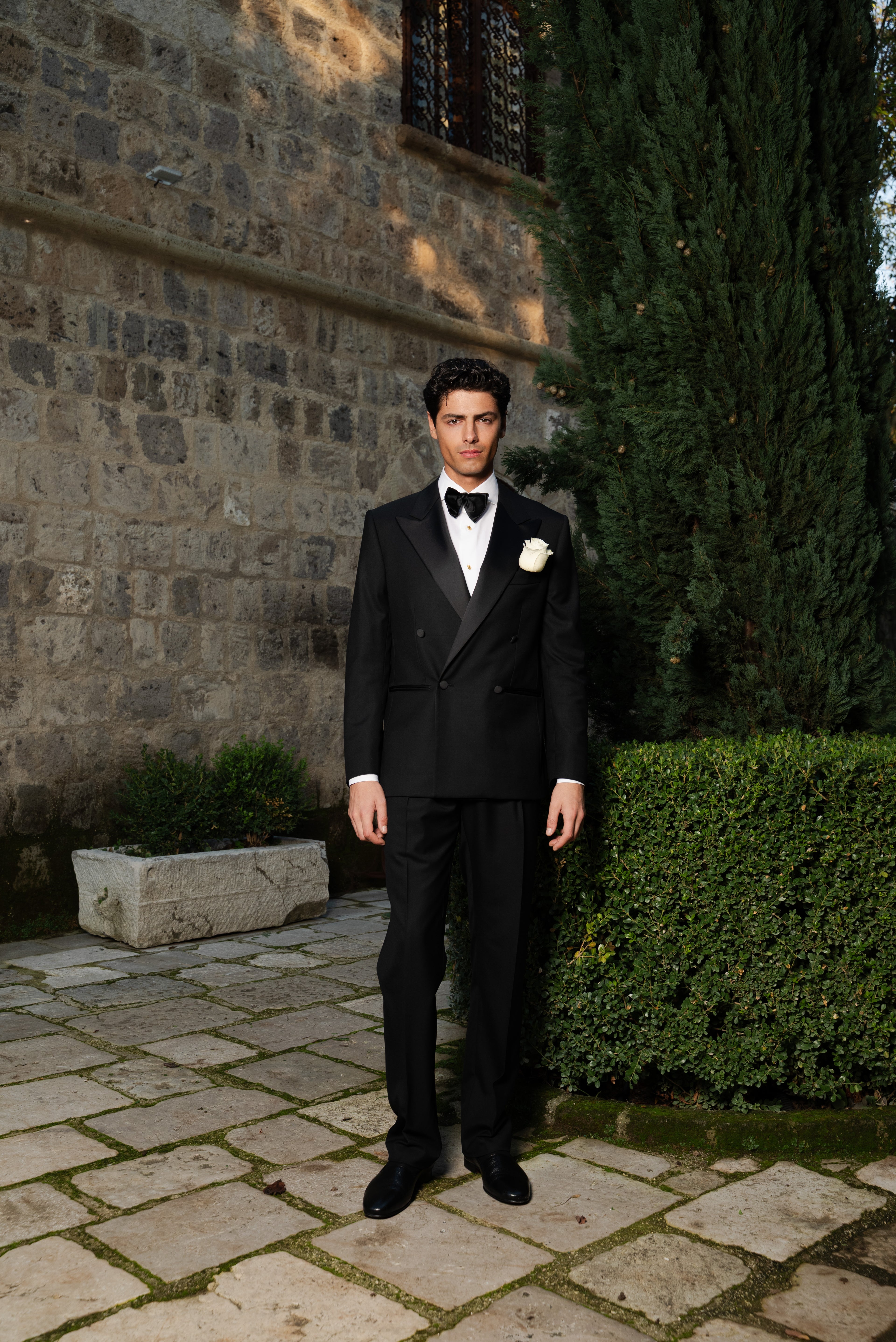 Giacca Smoking Doppiopetto Bavero a Lancia Revenge Black