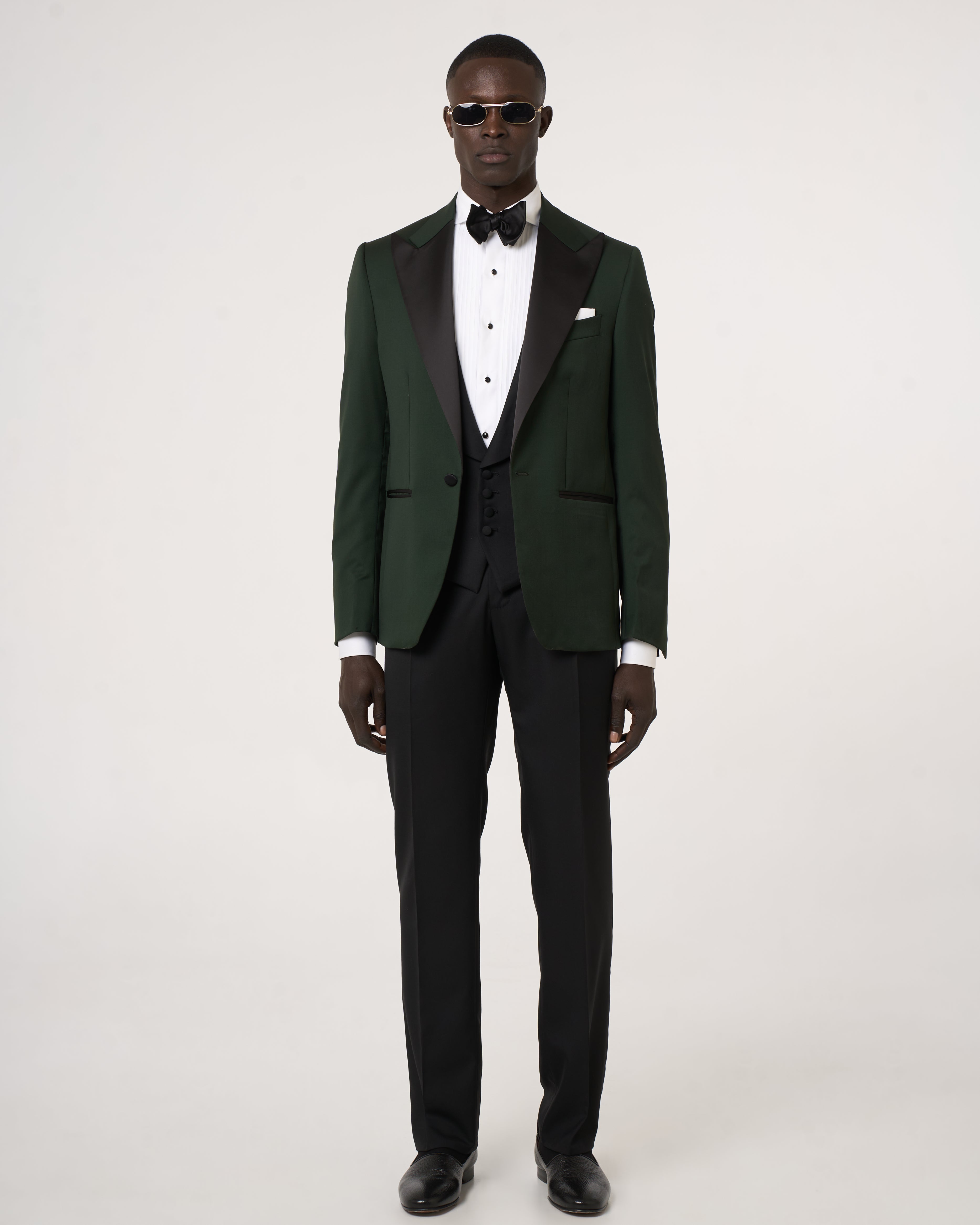 Giacca Smoking  Monopetto Collo a Lancia Sapphire Bosco