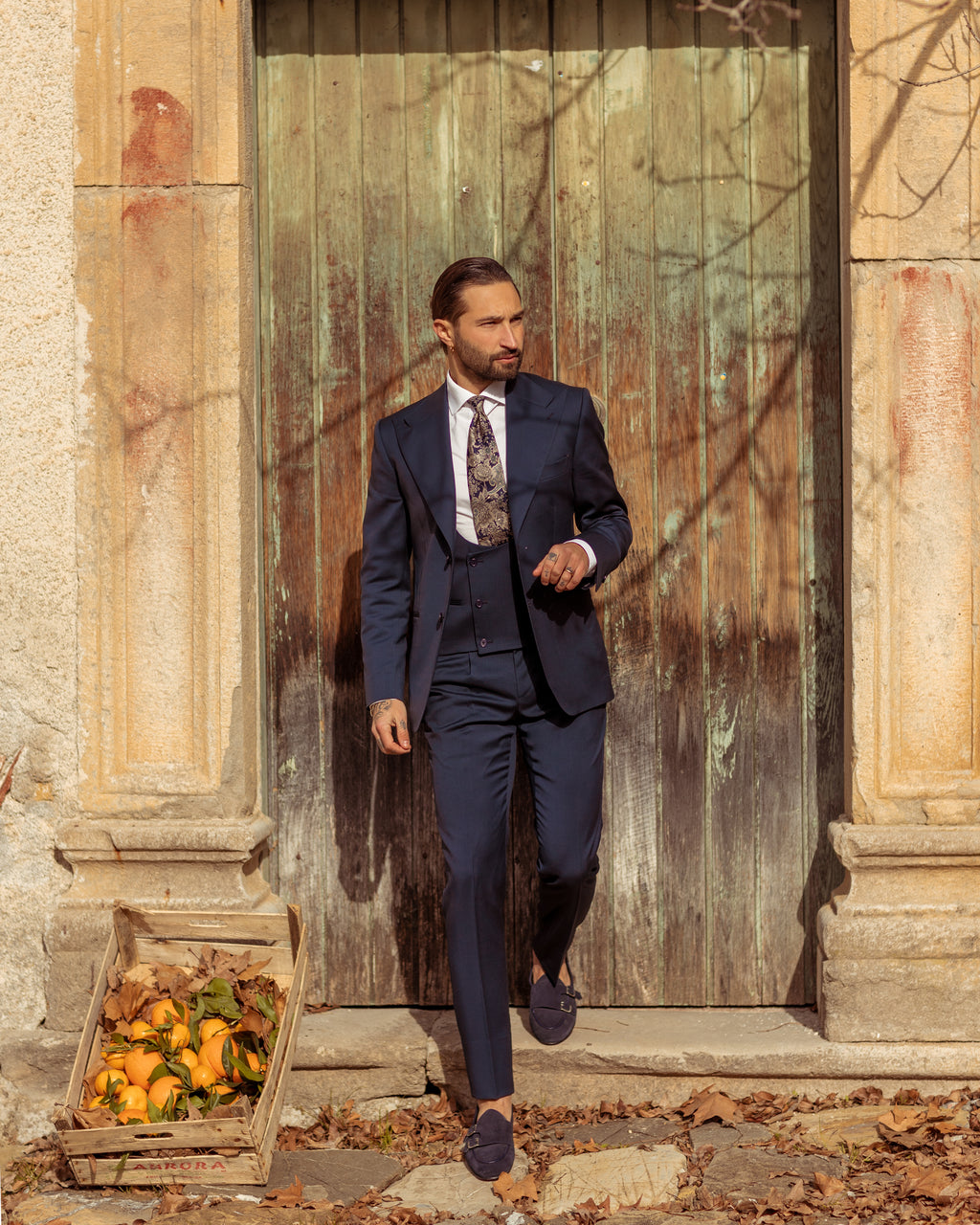 Abito tre pezzi blu navy